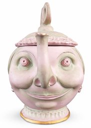 RARE Antique 1900s Schafer & Vater Alice In Wonderland German Porcelain Bisque Teapot (Queen Of Hearts)