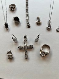 Sterling, Smoky Topaz, Quartz, Garnet,