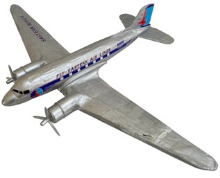 Handcrafted Eastern Air Lines Model Airplane - Silver Livery - N18124