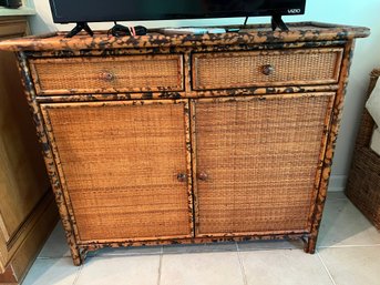 Wicker Storage Cabinet