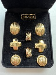 14 Kt Yellow Gold Suite Of Clip On Earrings, Weighs 9.6 Dwt, NIB