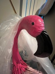 We All Need Hot Pink Flamingos! So Cute, Mixed Lot Of Summer Flip Flops, Hats, Vinyl Pool, Etc