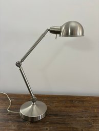 Brushed Nickel Goose Neck Table Lamp