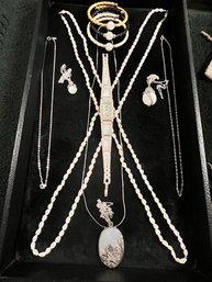 Fresh Water Pearls, With Mother Of Pearl, And Sterling Silver