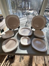 Quadrille Pattern Ceramic Dishes