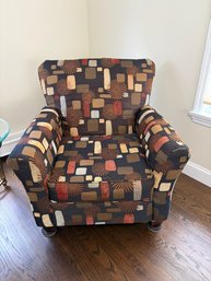 Modern Acccent Armchair With Geometric Pattern