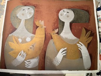 Sami Briss, 'Alice And Her Bird' A/P Signed