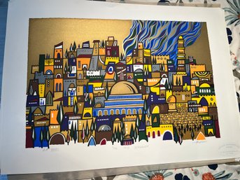 Naim Basson Silkscreen 'The Holy Jerusalem'