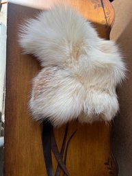 HOOT's Shadow Fox Fur Hat, With Soft Leather Tie's.