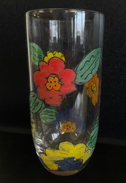 Hand Painted Glass Vase