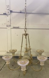 Brass Hard Wire Chandelier