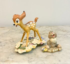 Vintage Collectible Disney Figurines Of Bambi, Putty Flower & Hee! Hee!hee!