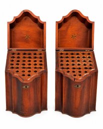 Pair Of Antique George III Mahogany Knife Boxes