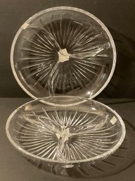 PR. Miller Rogaska Crystal, Reed & Barton Divided Relish Dish