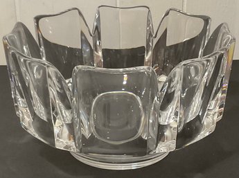 Orrefors Brand New, Sticker Octagon Fine Crystal, Large Bowl