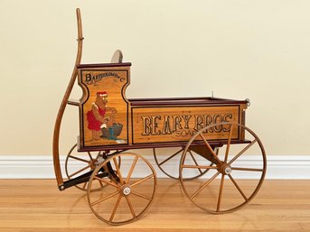 Vintage Beary Bros Soap Wooden Advertising Wagon Display