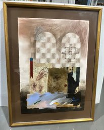 James Hussey (British, B. 1949), Signed Mixed-Media Composition, 1995