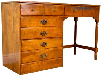 Ethan Allen Early American Solid Maple & Birch Writing Desk