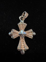 Vintage, NEVER WORN Raised Byzantine Cross, 14 Kt Italy, Gorgeous Detail