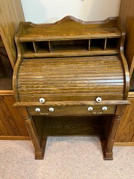 Vintage Oak Secretary Desk