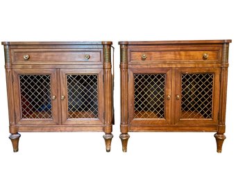 Pair Of Mid Century Italian Provincial Nightstands By Kindel