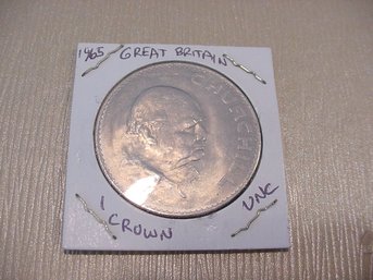 1965 Great Britain Churchill One Crown Coin- Uncirculated