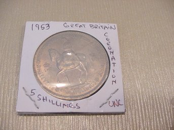 1953 Great Britain Coronation 5 Shillings Coin - Uncirculated