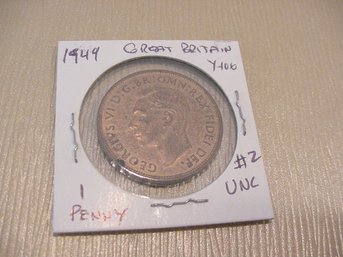 1949 Great Britain One Penny Coin- Uncirculated