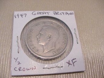 1947 Great Britain 1/2 Crown Coin