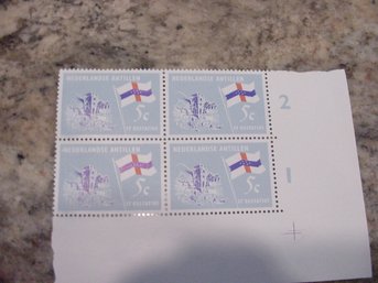 Netherland Antilles Stamps Lot Of Blocks Of 4 And Plate Blocks