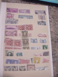 5 Stock Pages Of Mixed US And Foreign Stamps