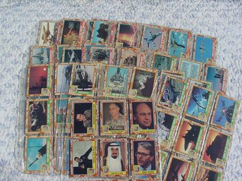 COLLECTION OF 144 DESERT STORM TRADING CARDS IN PLASTIC PAGES