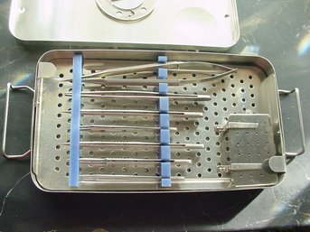 S&T Microsurgical Forceps, Sterilization Holder And Stainless Case & Catalog