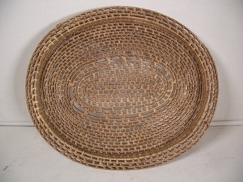 Antique Woven Platter Basket