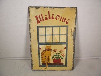Vintage Slate Welcome Sign