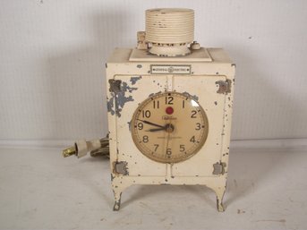 Vintage RARE General Electric Telechron Metal Refrigerator Clock