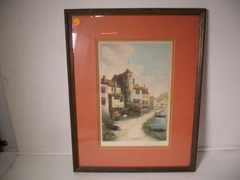 Framed And Signed Watercolor/print