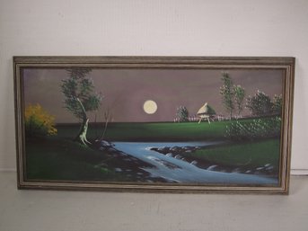 Framed Oil On Board Painting