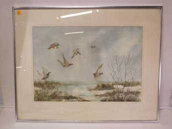 Framed And Signed Watercolor Painting By Ethel Todd George