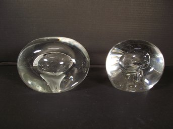 Vintage Hand-blown Bubble Art Glass