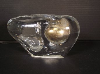 Vintage Hand-blown Bubble Art Glass
