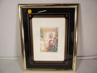 Framed And Signed Etching