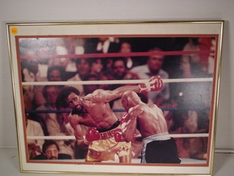 Framed Boxing Photo - Hearns Vs Hagler