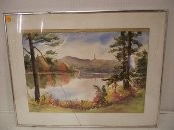 Framed Watercolor Painting