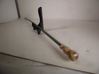 Vintage Painted Wooden Walking Stick