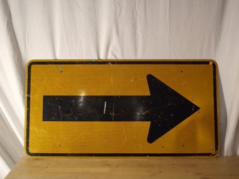 Large Aluminum Arrow Road Sign
