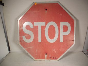 Vintage Aluminum Stop Sign