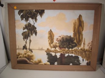 FRAMED SIGNED WATER COLOR PAINTING.