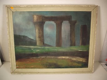 SIGNED FRAMED OIL PAINTING ON BOARD.