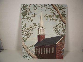 SIGNED OIL PAINTING ON BOARD.